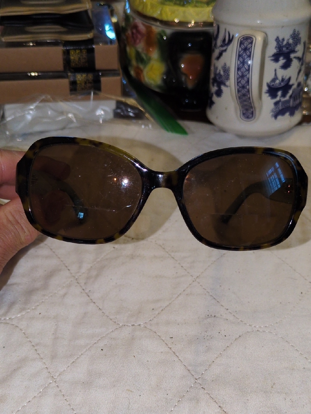 kate spade Hello Sunshine Brown Tortoiseshell Oversized Sunglasses